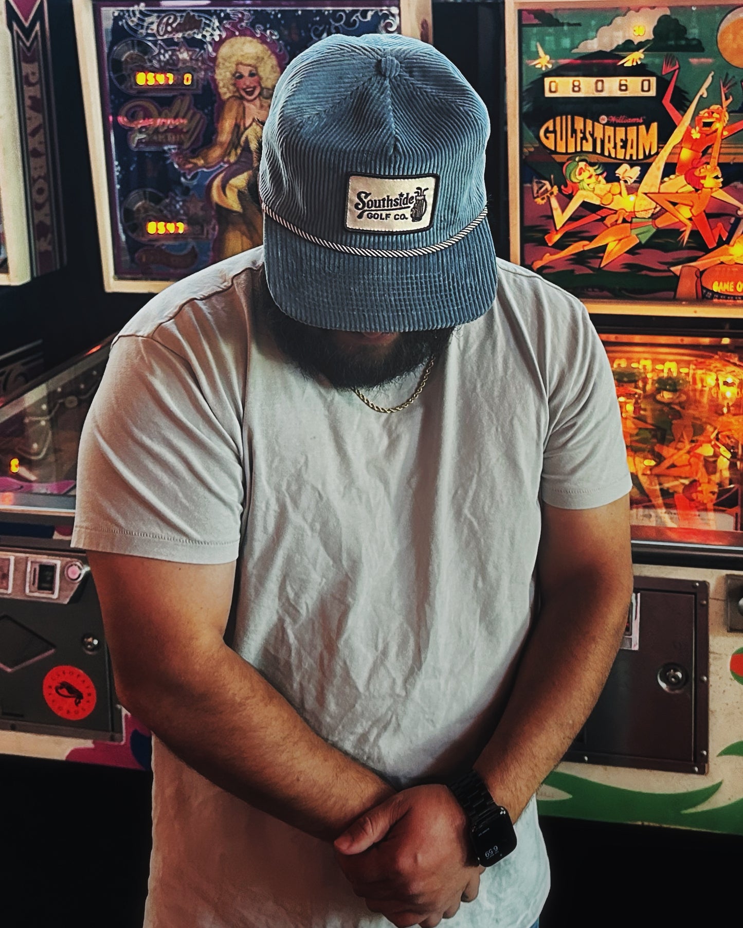 Driftwood Blue Corduroy 5-Panel Golf Hat