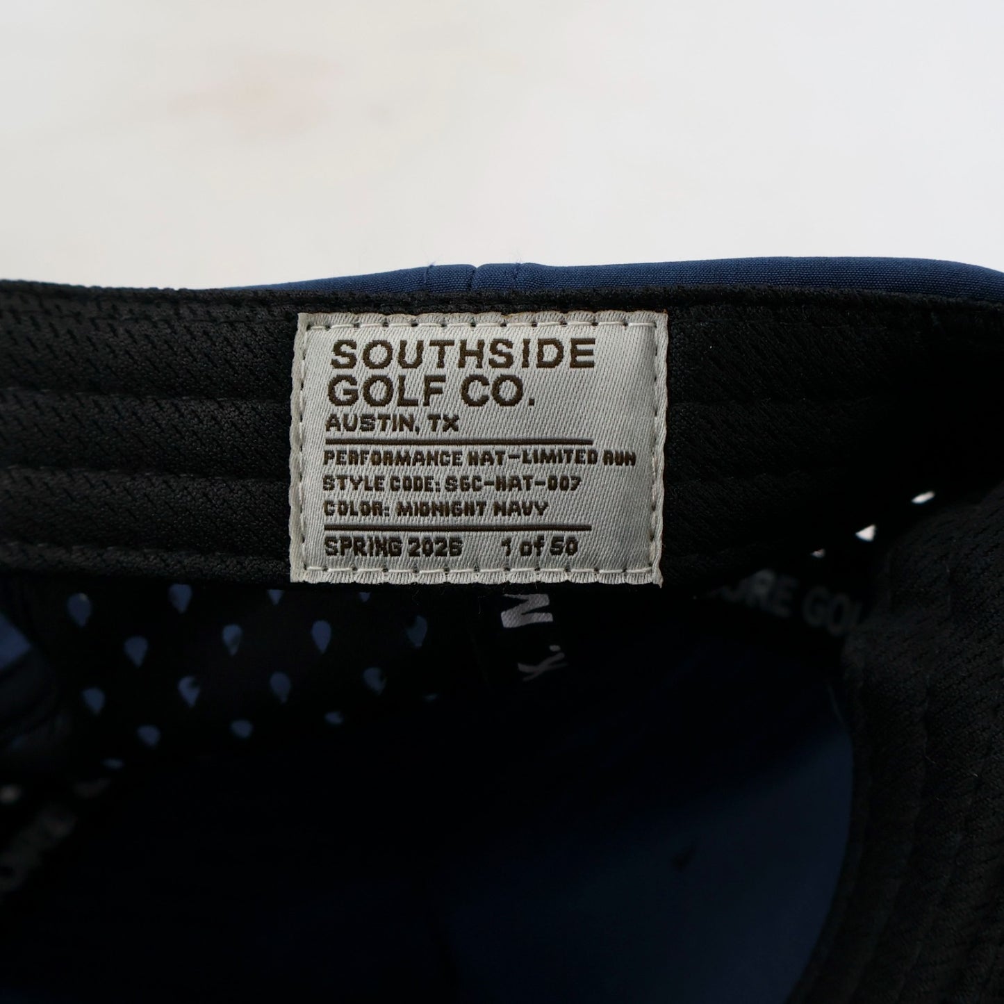 Southside Golf Co hat limited edition label premium construction golf hat