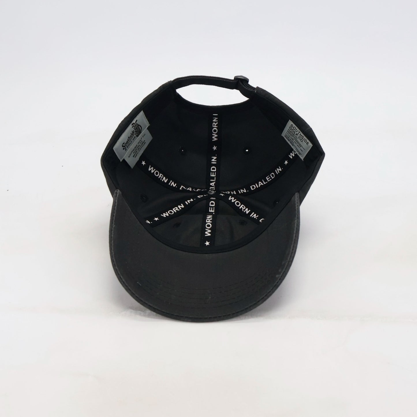 Washed Black Golf Dad Hat – Cotton Strapback