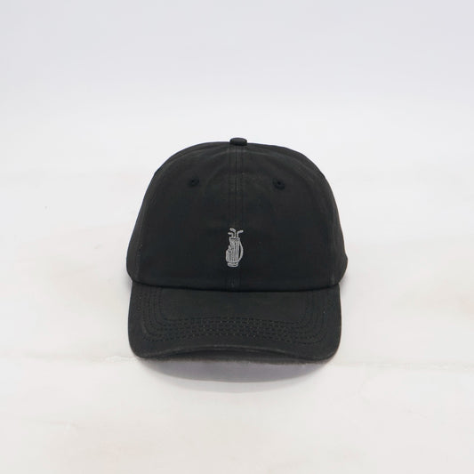 Washed Black Golf Dad Hat