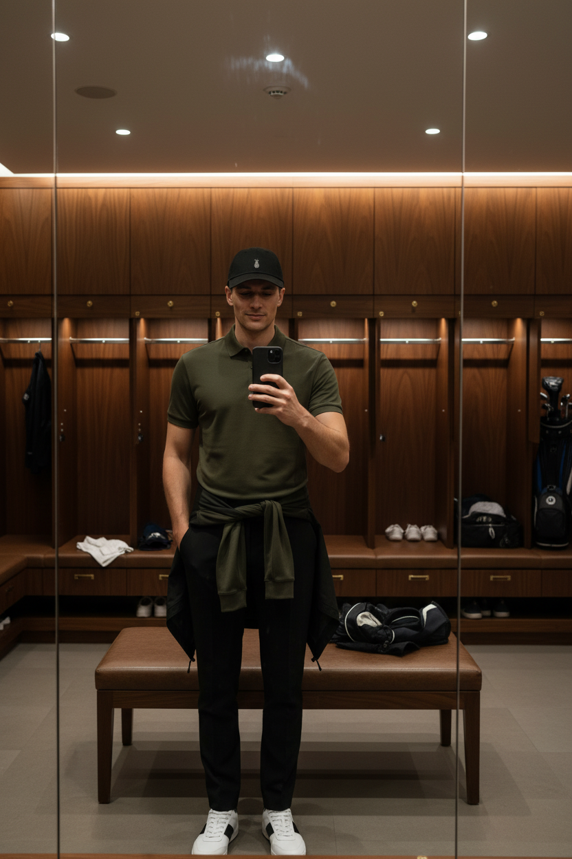 Washed Black Golf Dad Hat – Cotton Strapback
