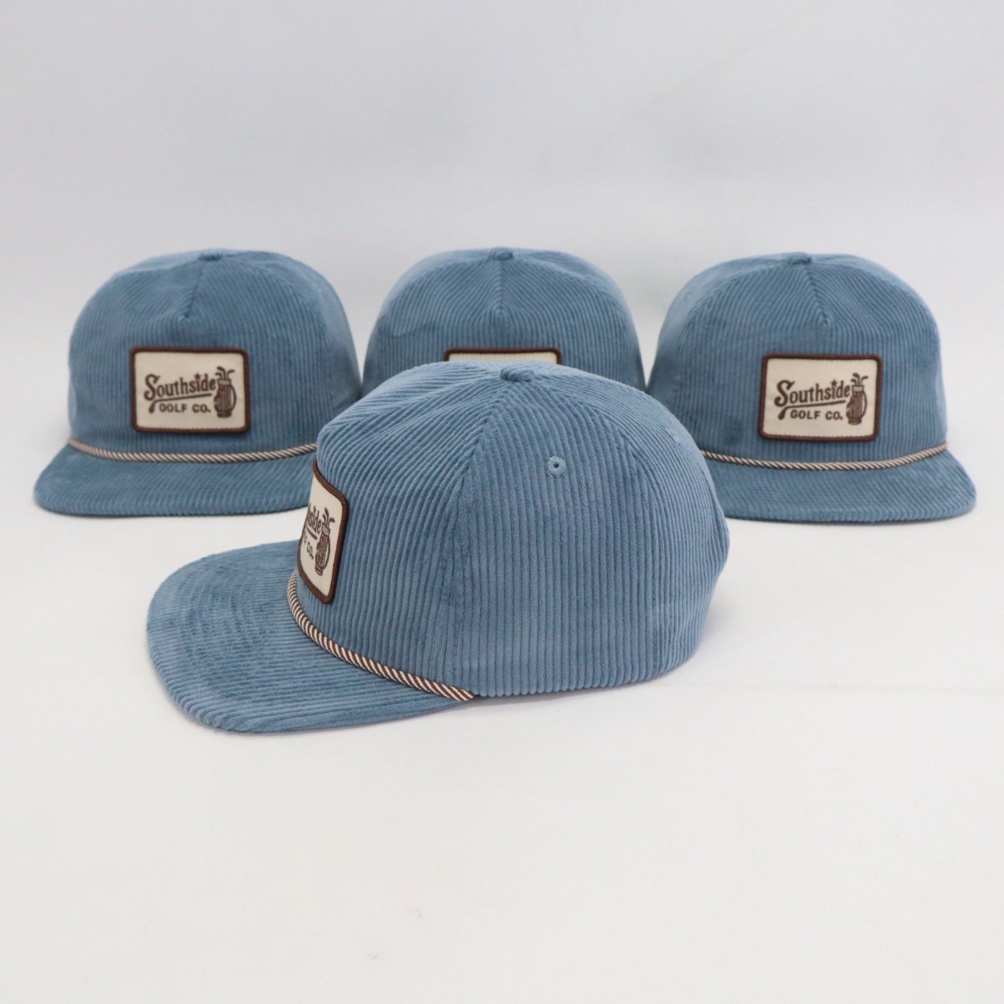 Southside Golf Co corduroy golf hats collection side view premium golf hat lineup