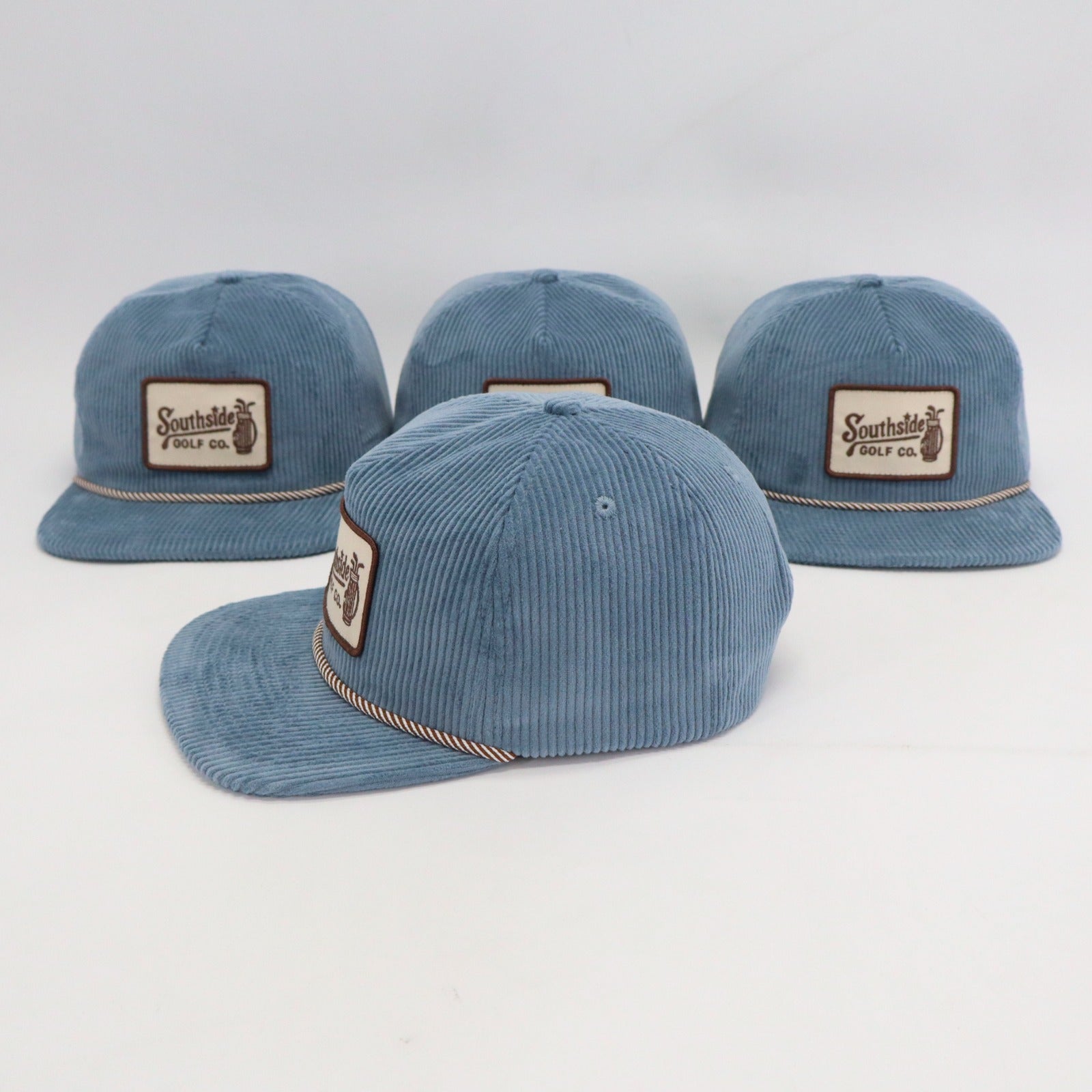 Southside Golf Co corduroy golf hats collection side view premium golf hat lineup
