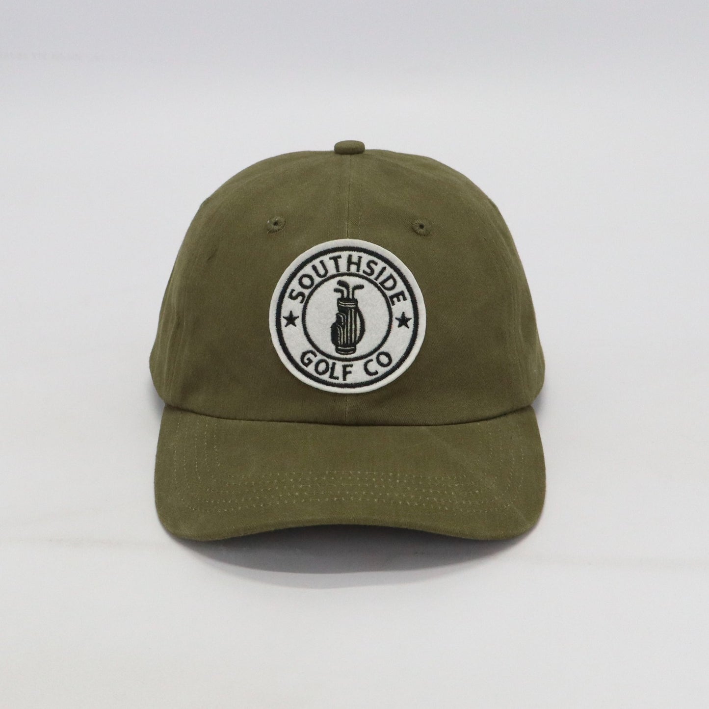 Green cap with Southside Golf Co logo on a white background
